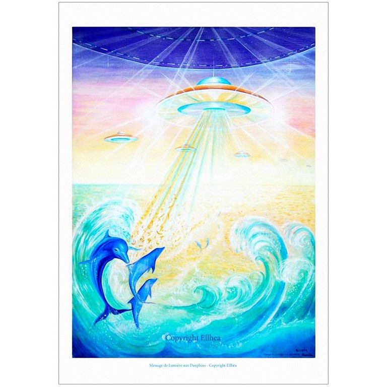 Messages aux Dauphins - copyright peinture Ellhëa