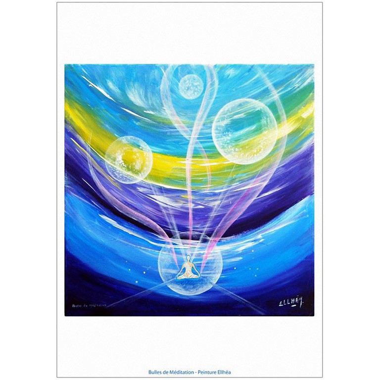 poster bulles de meditation copyright peinture ellhea