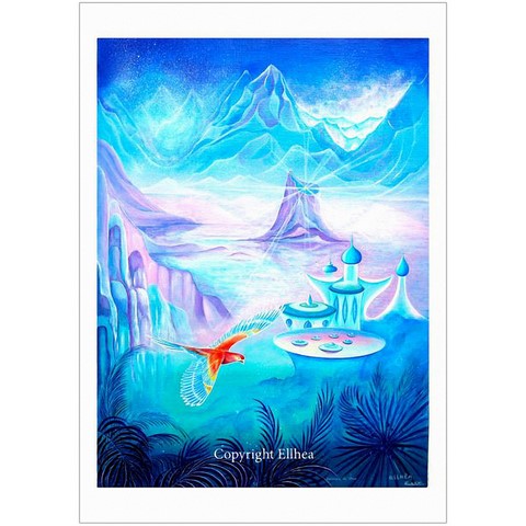 poster L'oiseau de Paix reproduction d'une peinture spaciale de l'artiste Ellhëa poster L'oiseau de Paix reproduction d'une peinture spaciale de l'artiste Ellhëa