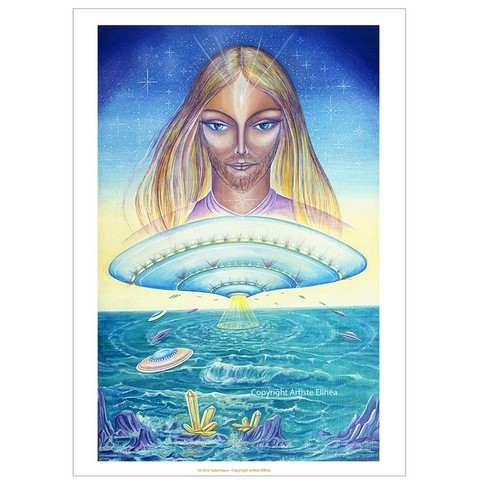 Un Etre Galactique l'Eveilleur reproduction de peinture de l'artiste Ellhëa
