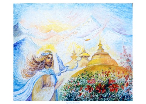 Poster Le Sage des Neiges peinture artiste Ellhëa