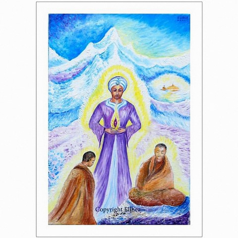 poster Tibet - Rencontre reproduction d'une peinture de l'artiste Ellhëa